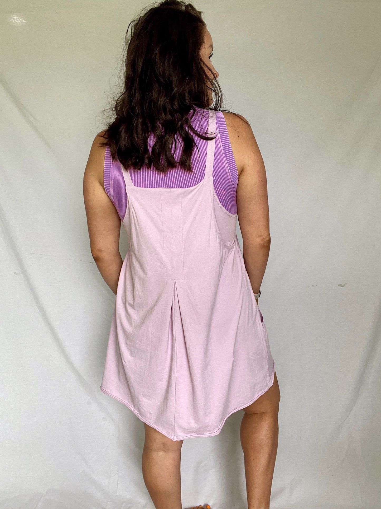 Hot Shot Romper Dress-Lilac