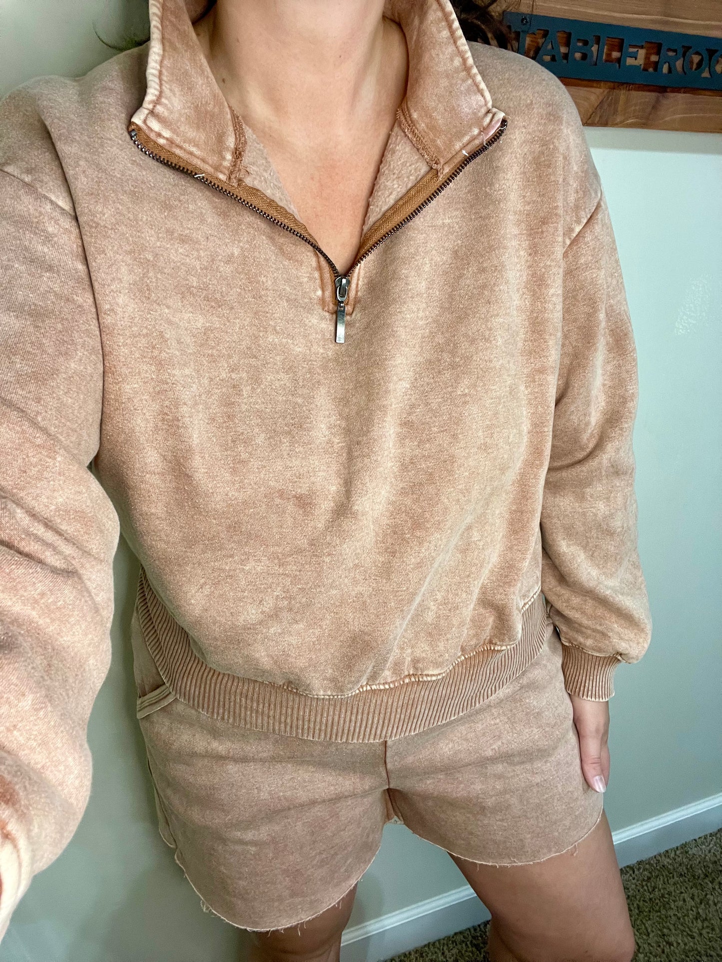 Half-zip set Rust