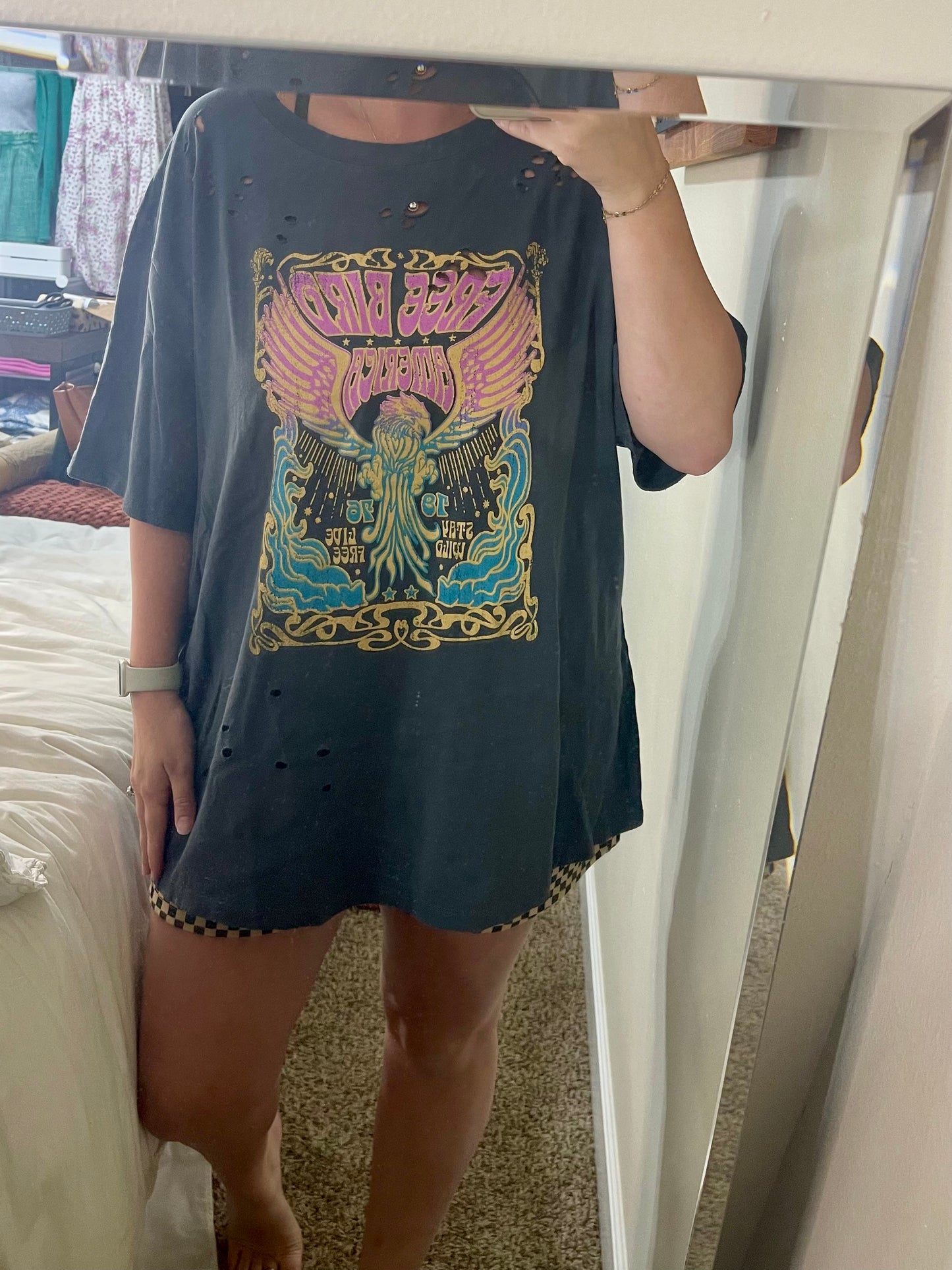 Free Bird Oversized Graphic Tee