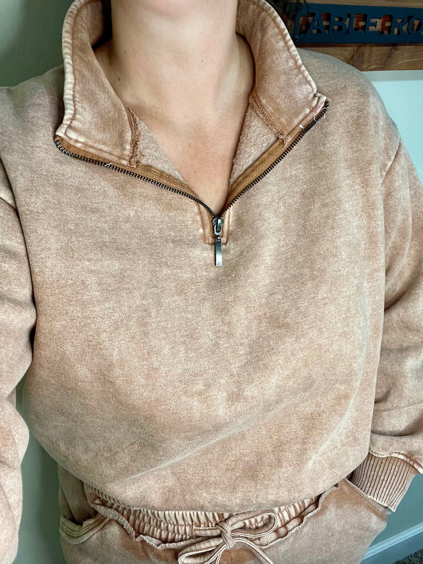 Half-zip set Rust