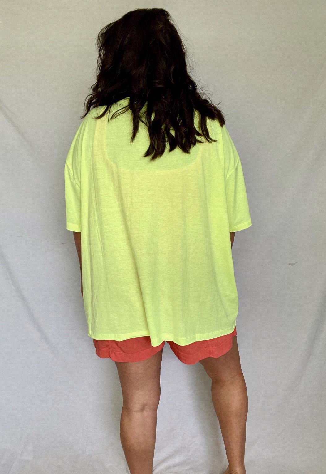 Slouchy pocket tee-Chartreuse