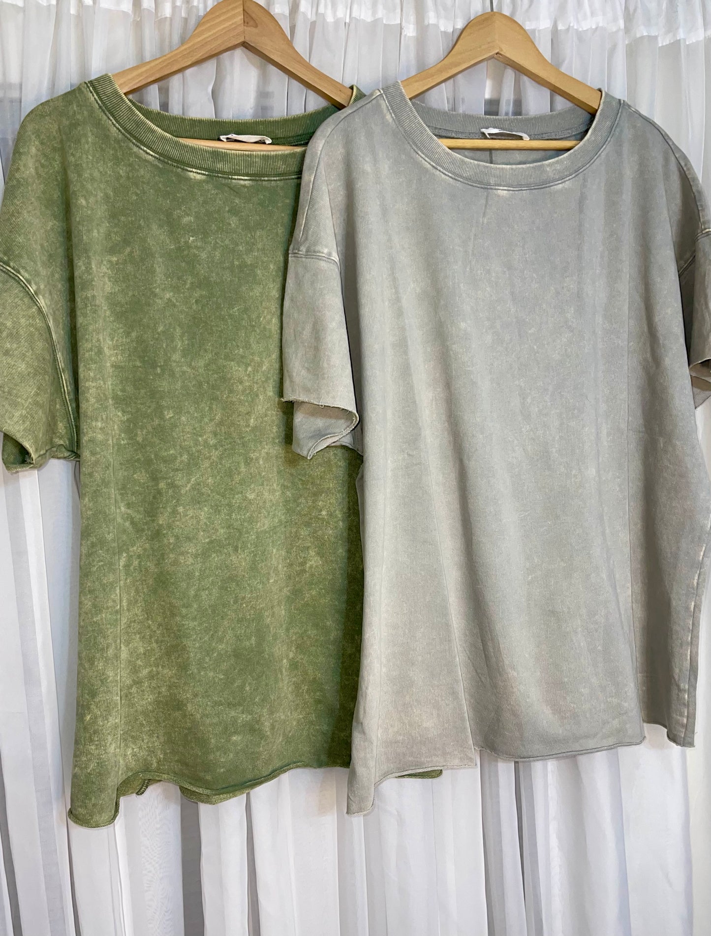 Acid wash Boyfriend Tee-TWO NEW COLORS!