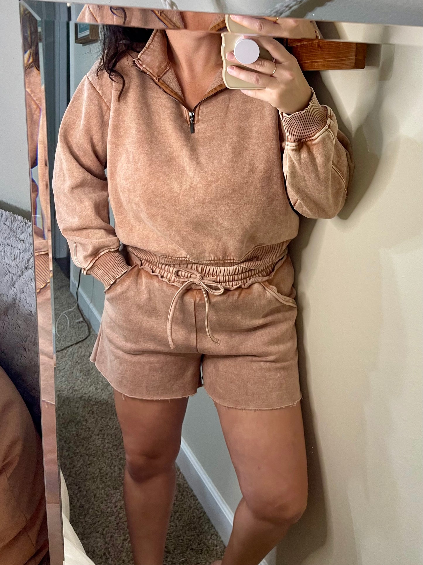 Half-zip set Rust