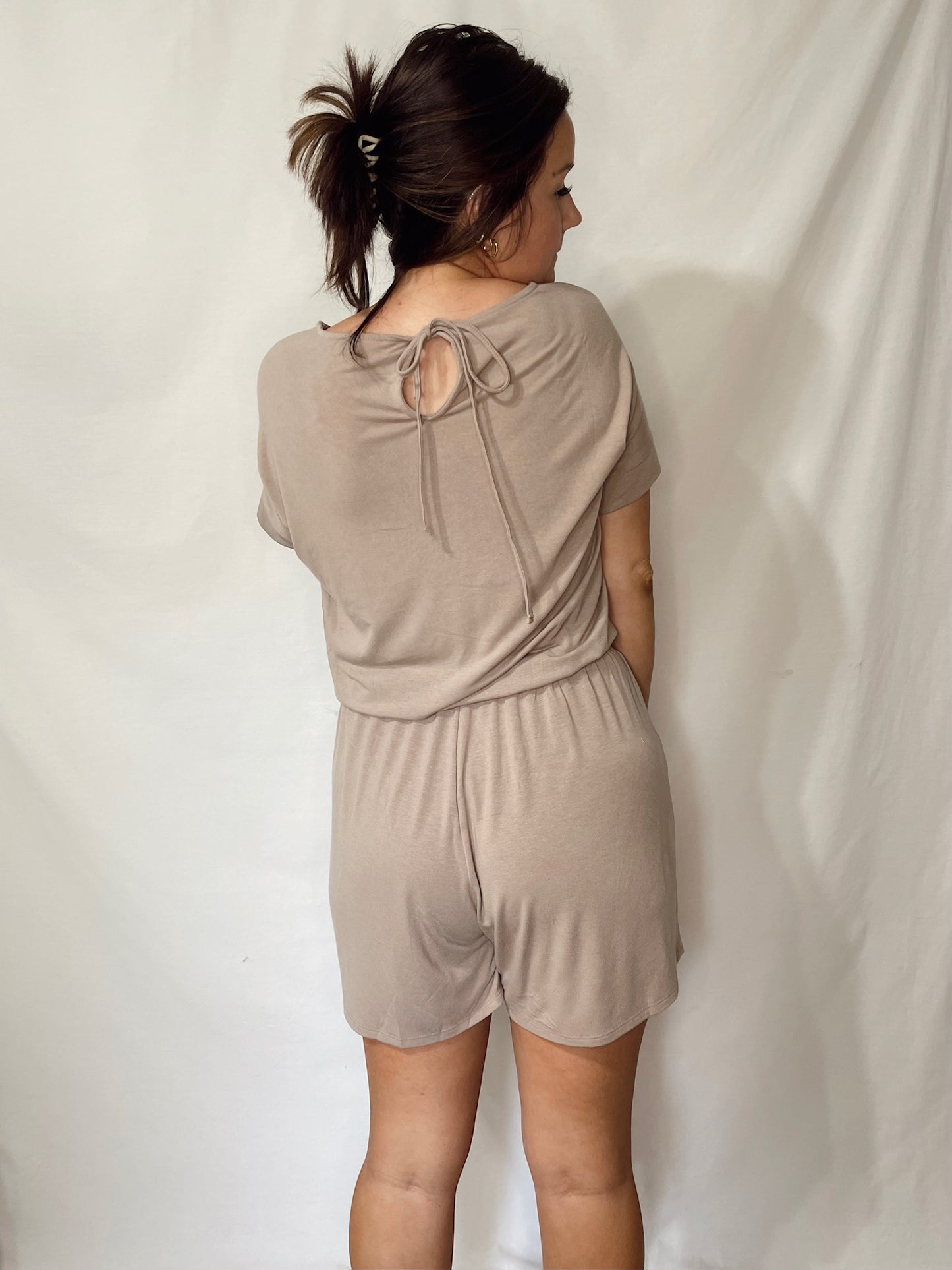 Weekday Errands Romper-Mocha